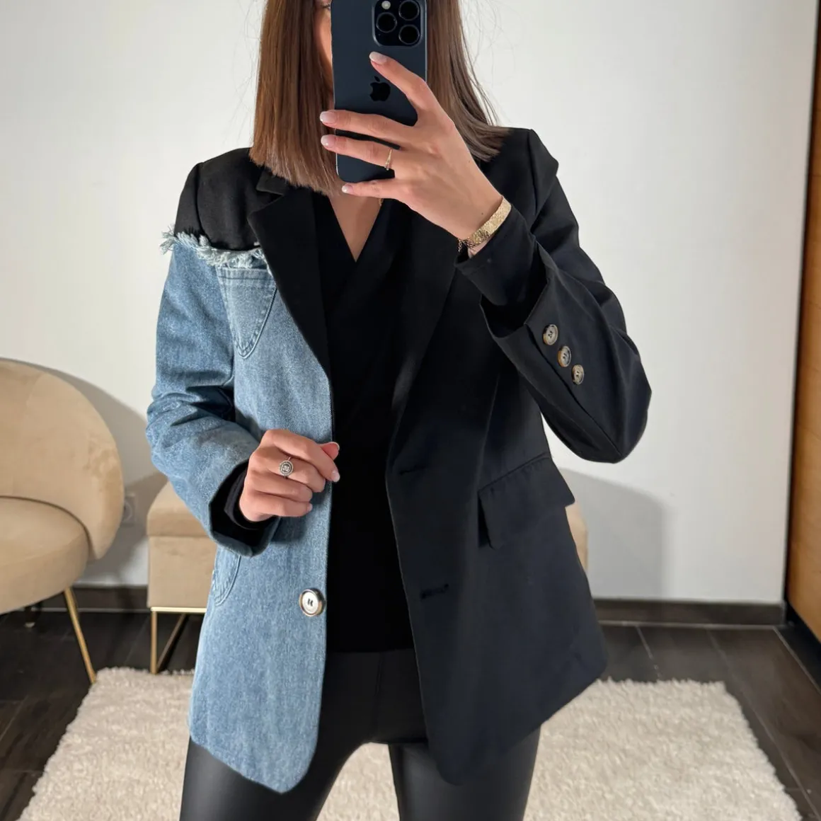BLAZER JEAN BLEU ADAM