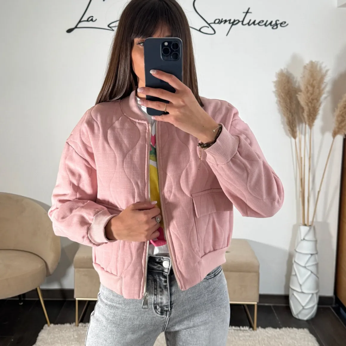 BOMBERS ROSE MATELASSE THEO