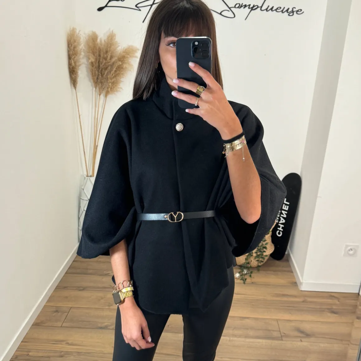 CAPE NOIRE CEINTURE DALIA