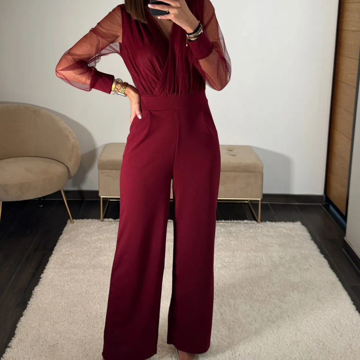 COMBINAISON BORDEAUX ELOISE