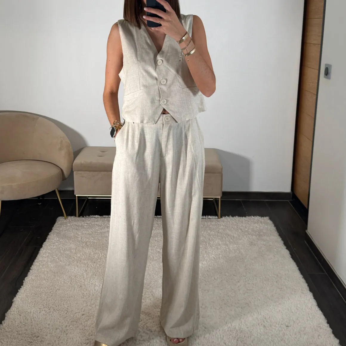 ENSEMBLE EN LIN BEIGE YANA