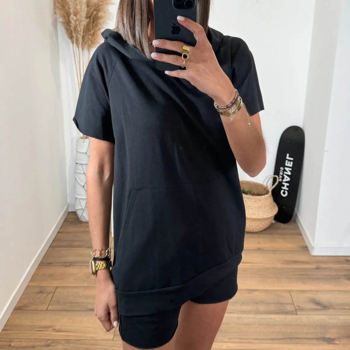ENSEMBLE SWEAT + SHORT NOIR