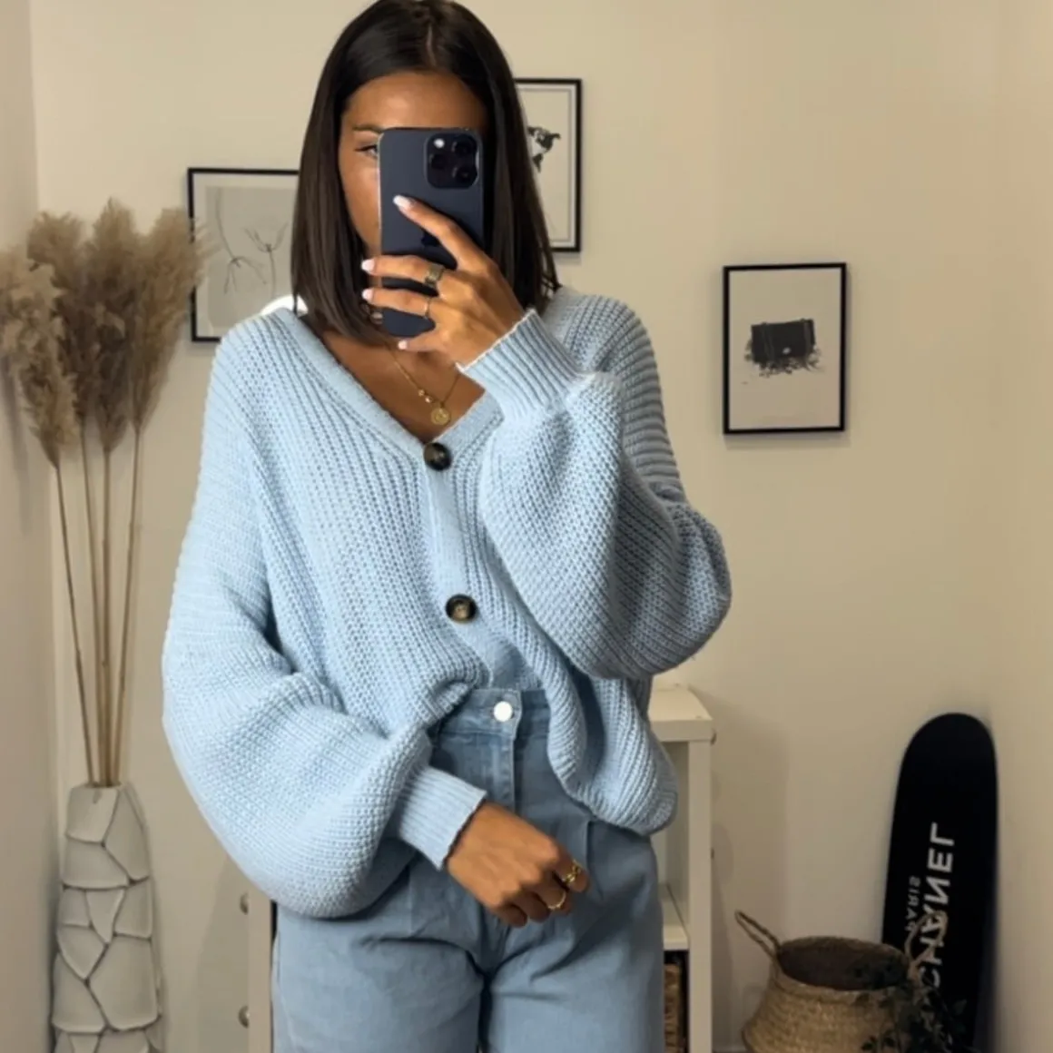 GILET MAILLE BABY BLUE