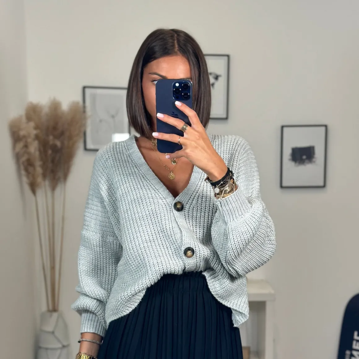 GILET MAILLE BABY GRIS