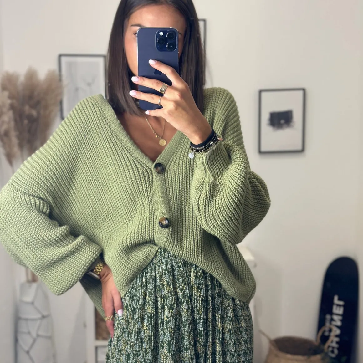 GILET MAILLE BABY VERT