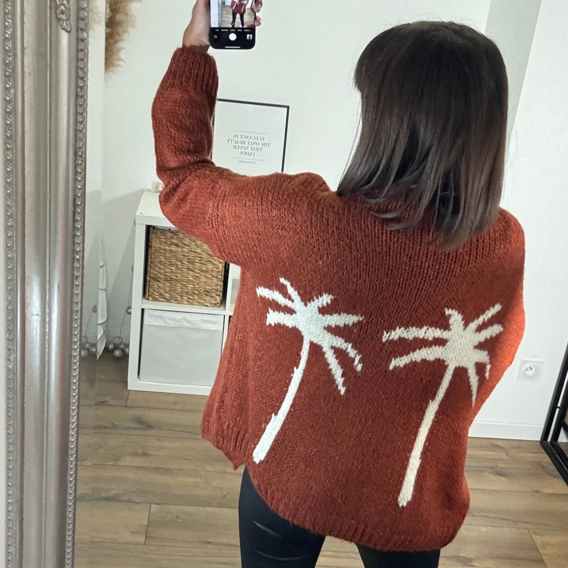 GILET PALMIERS TERRACOTTA