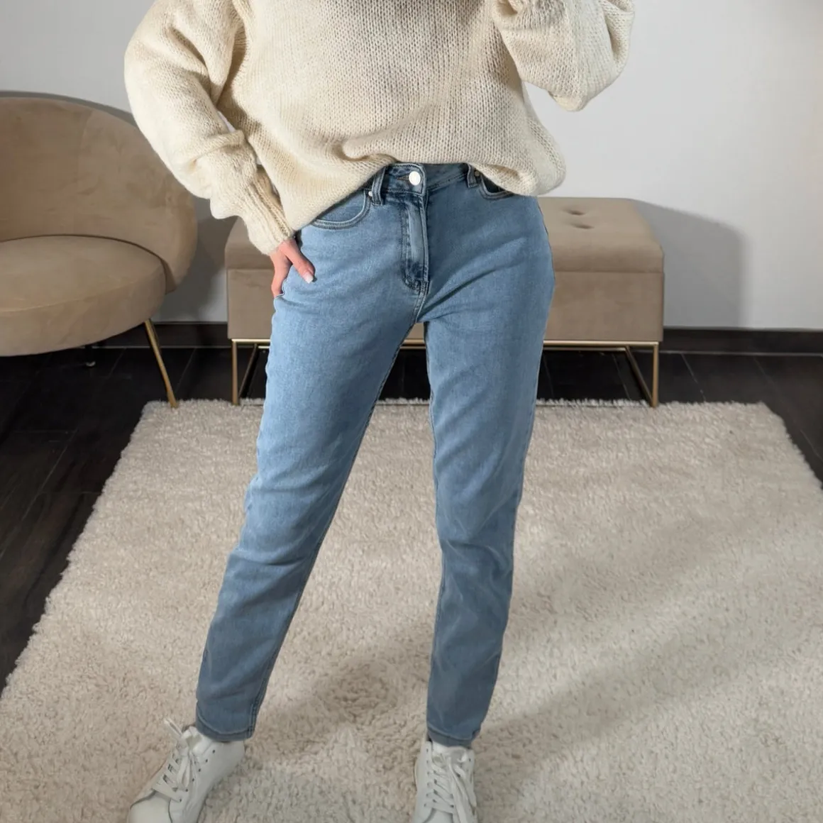 JEAN MOM BLEU RUBEN