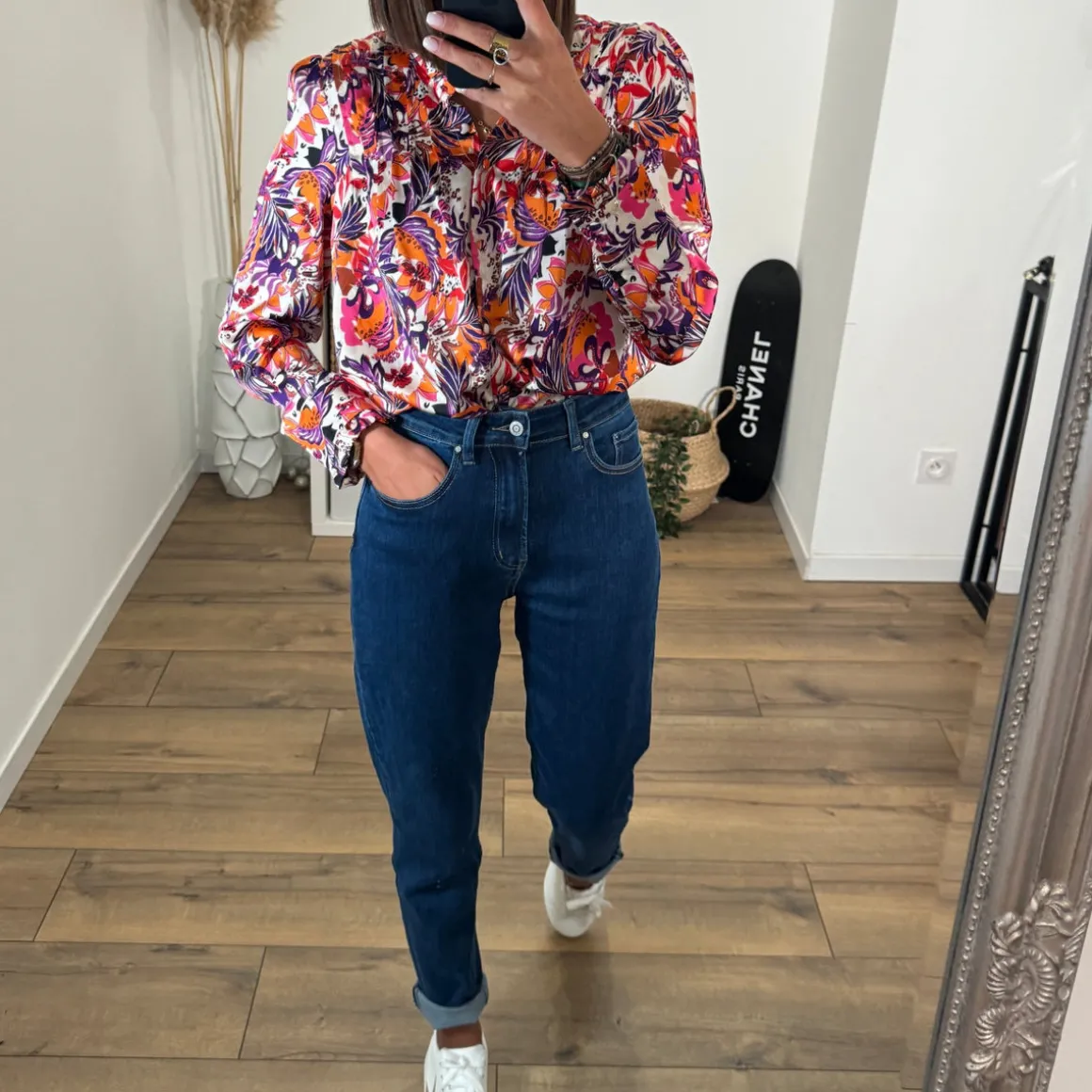 JEAN MOM LOUIS BLEU FONCE
