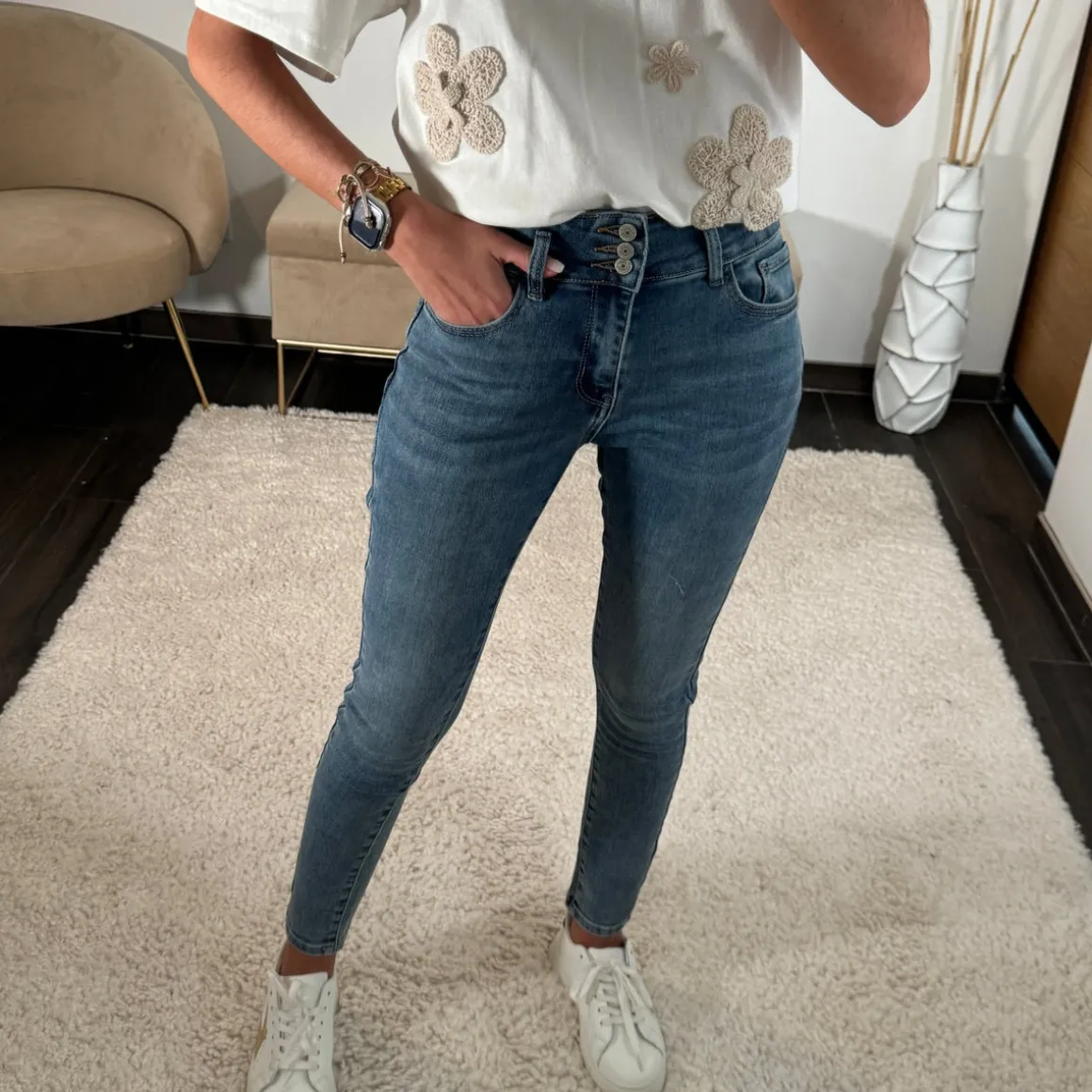 JEAN SKINNY BOUTON SIMON
