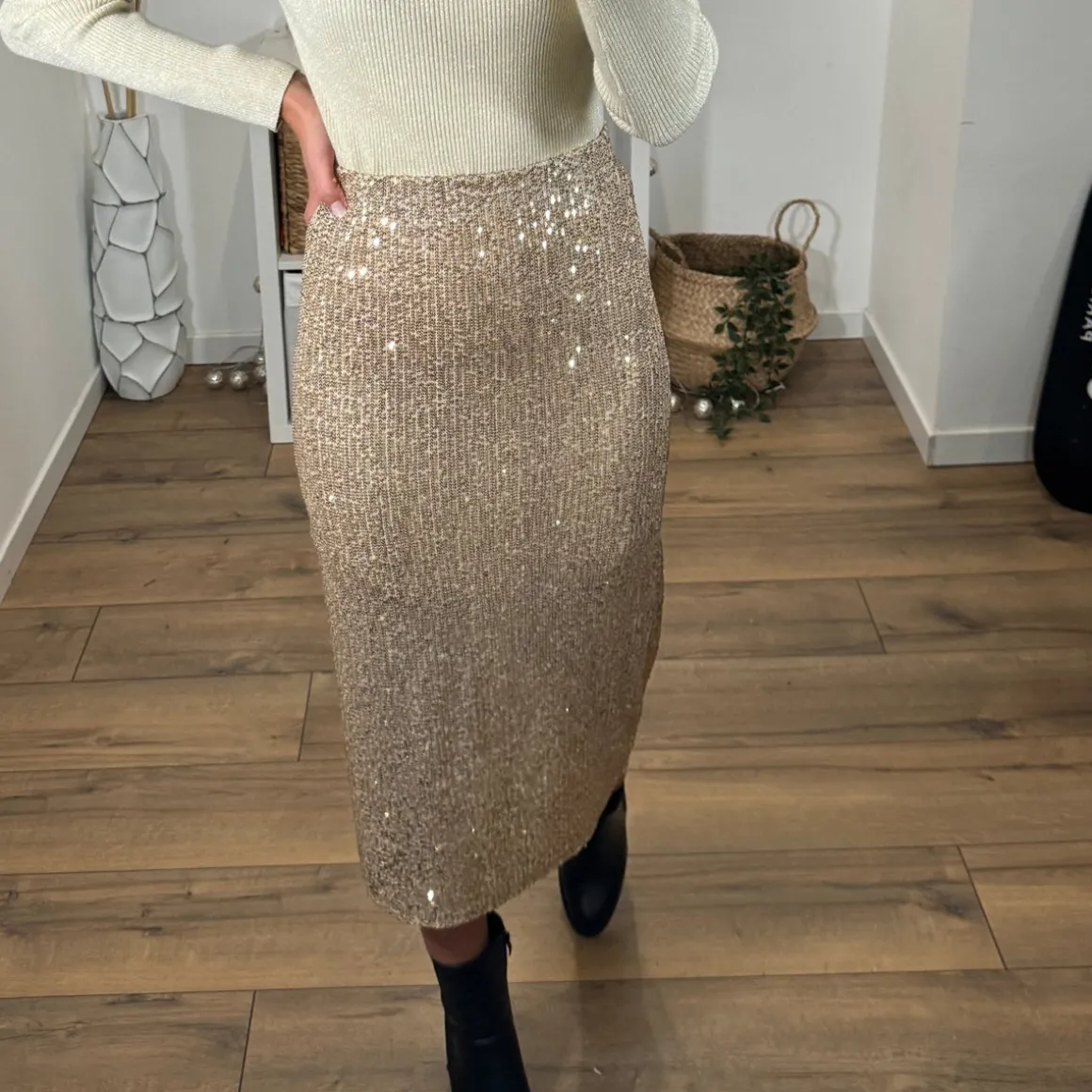 JUPE DOREE SEQUINS LARA