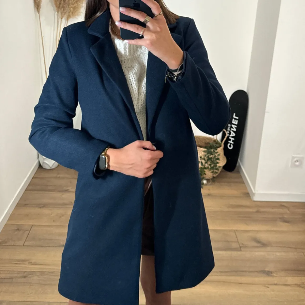 MANTEAU BLEU MARINE BASILE