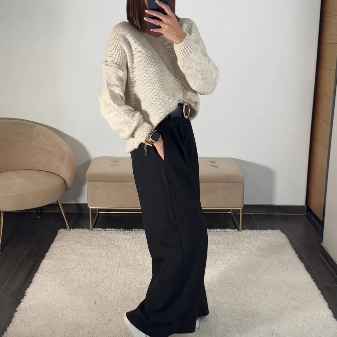 PANTALON CEINTURE NOIR PAUL