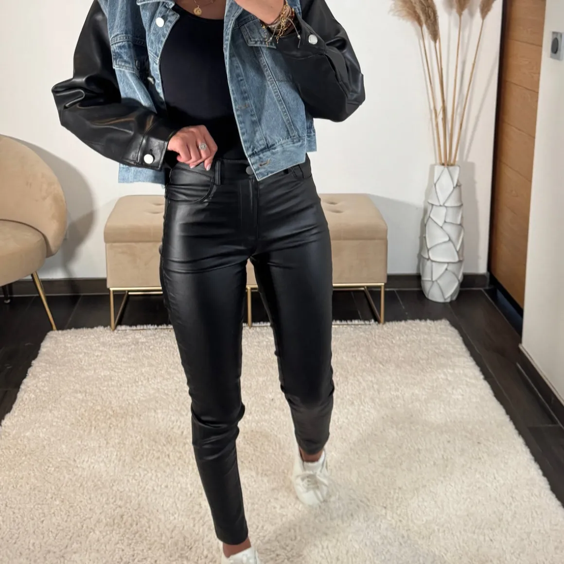 PANTALON NOIR HUILE TENOR