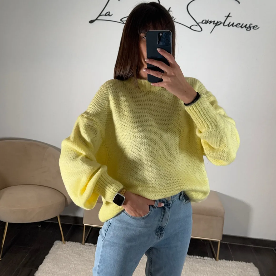 PULL JAUNE MILANN