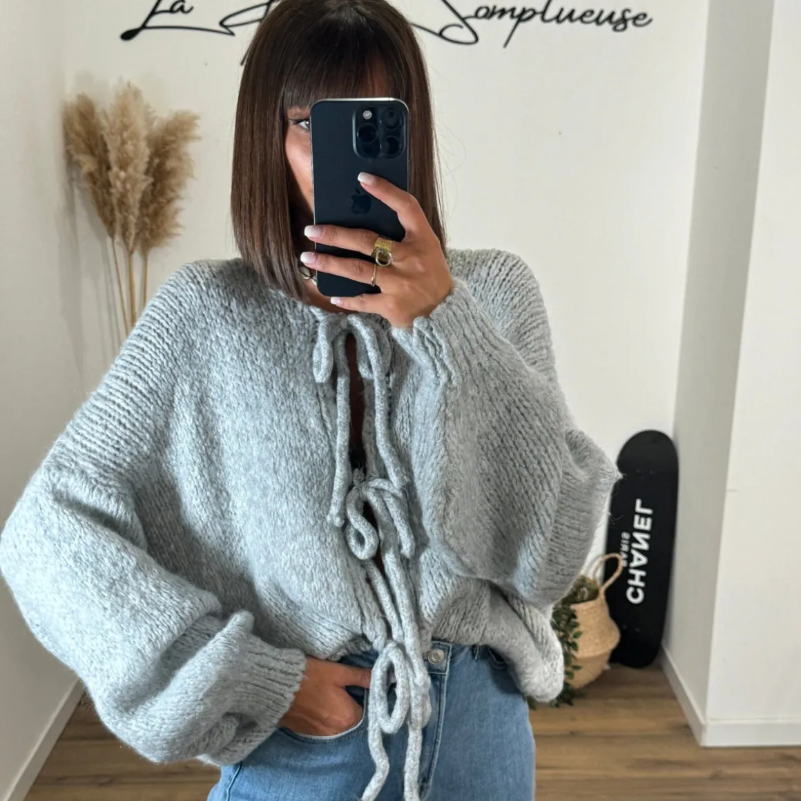 PULL NOEUD GRIS SOAN