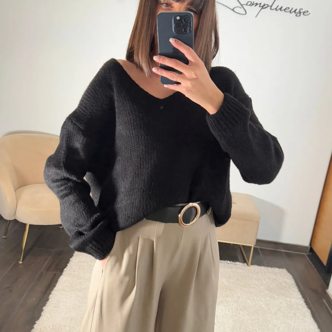 PULL NOIR COL V RAFAEL
