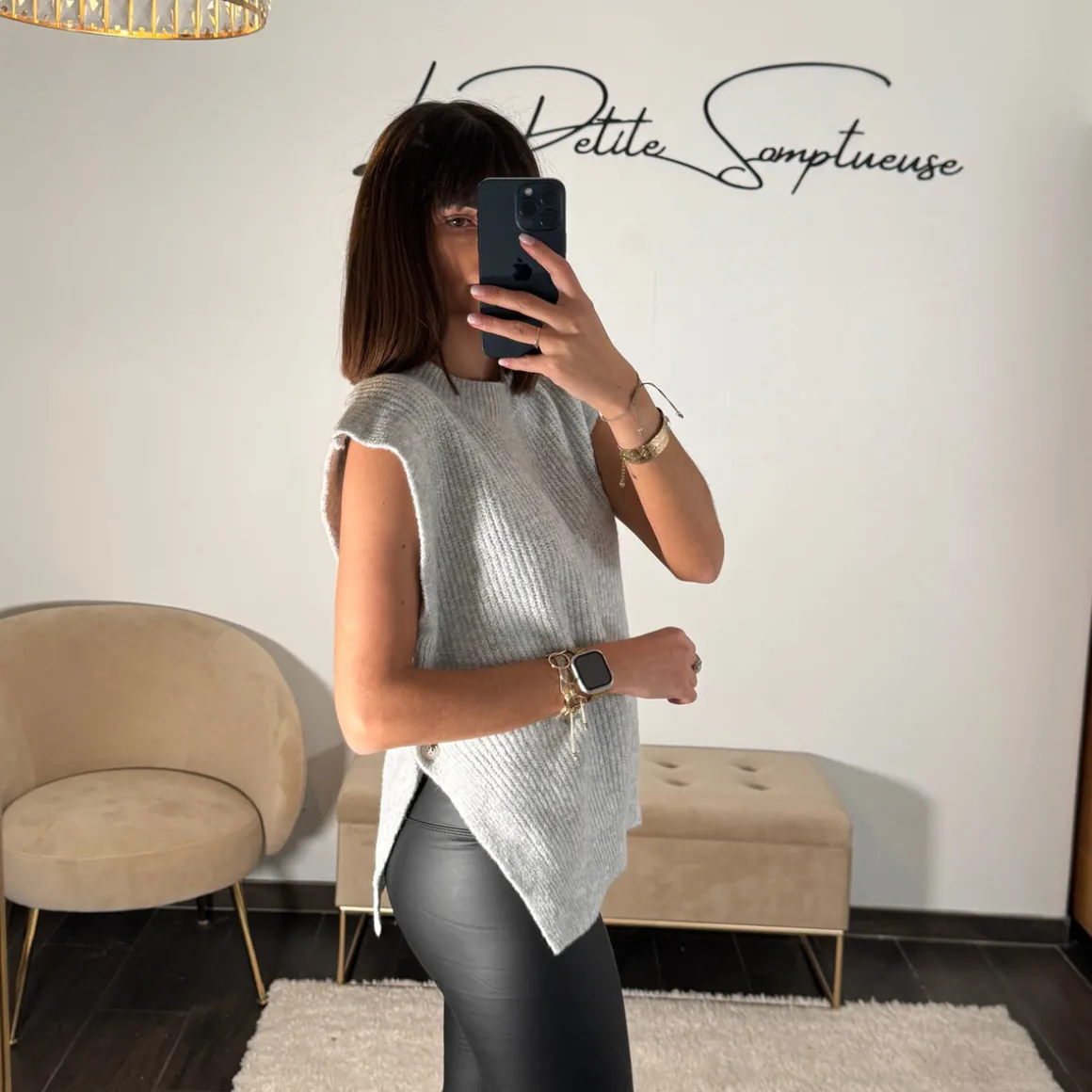 PULL SANS MANCHE GRIS SAMUEL