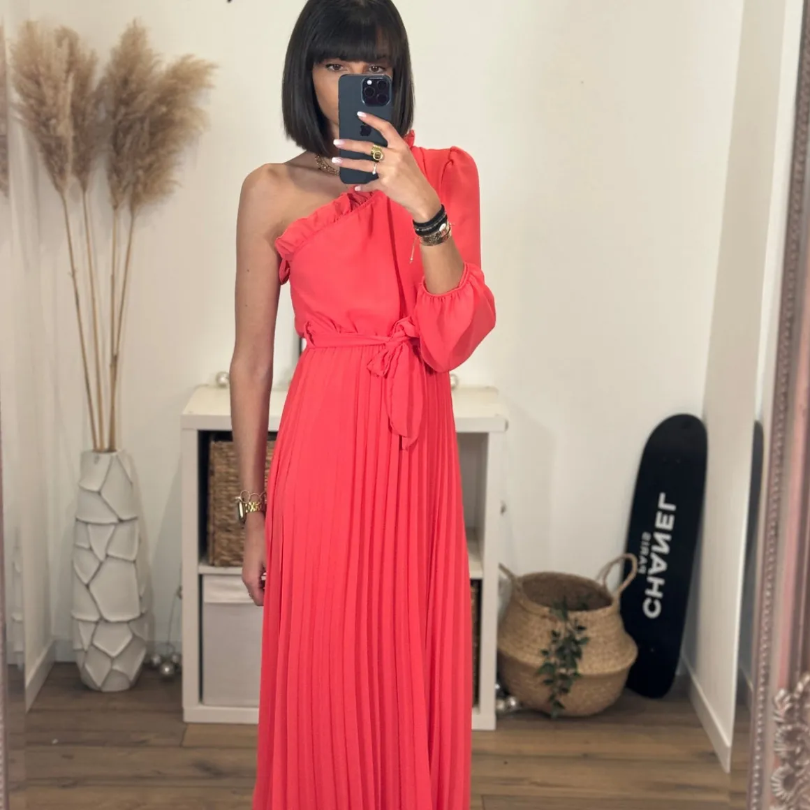 ROBE ASYMETRIQUE CORAIL PERRINE