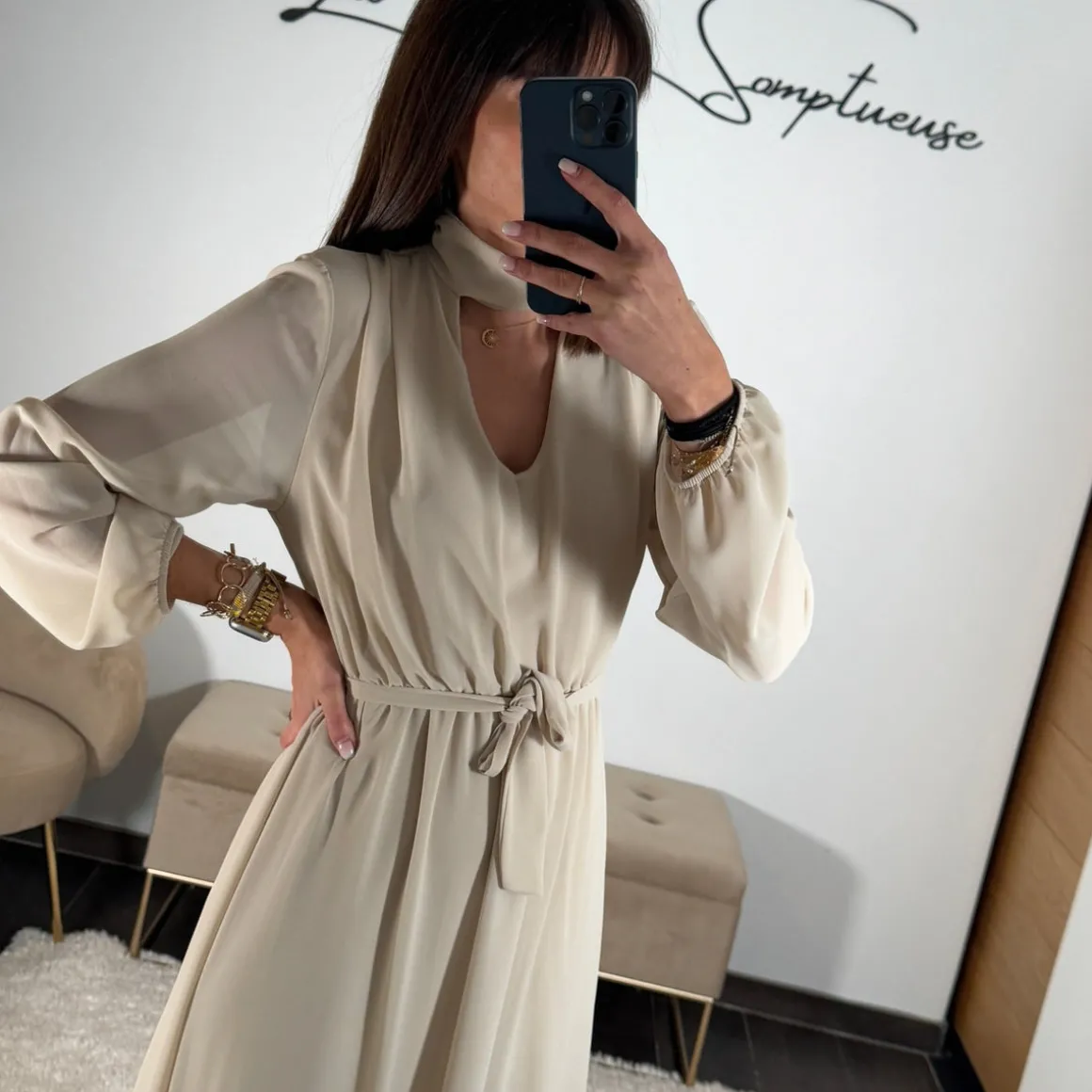 ROBE BEIGE JOSEPHINE