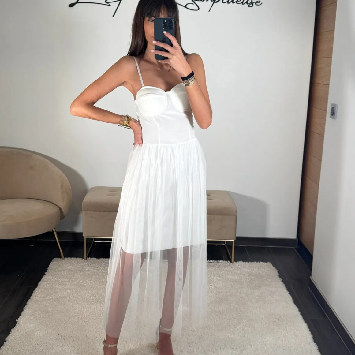 ROBE BLANCHE TULLE ALICIA