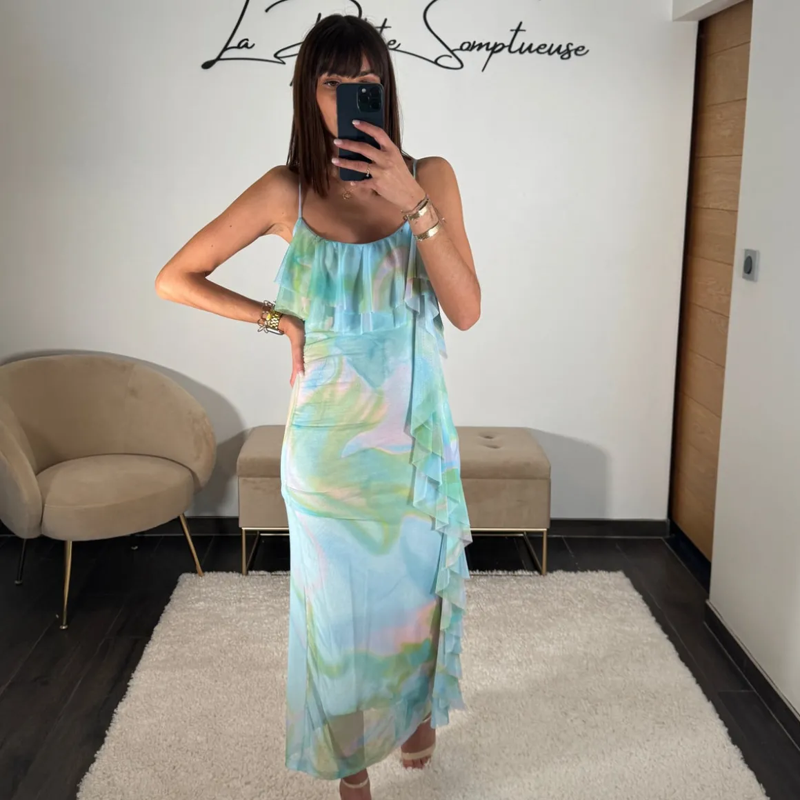 ROBE BLEUE CARMENA