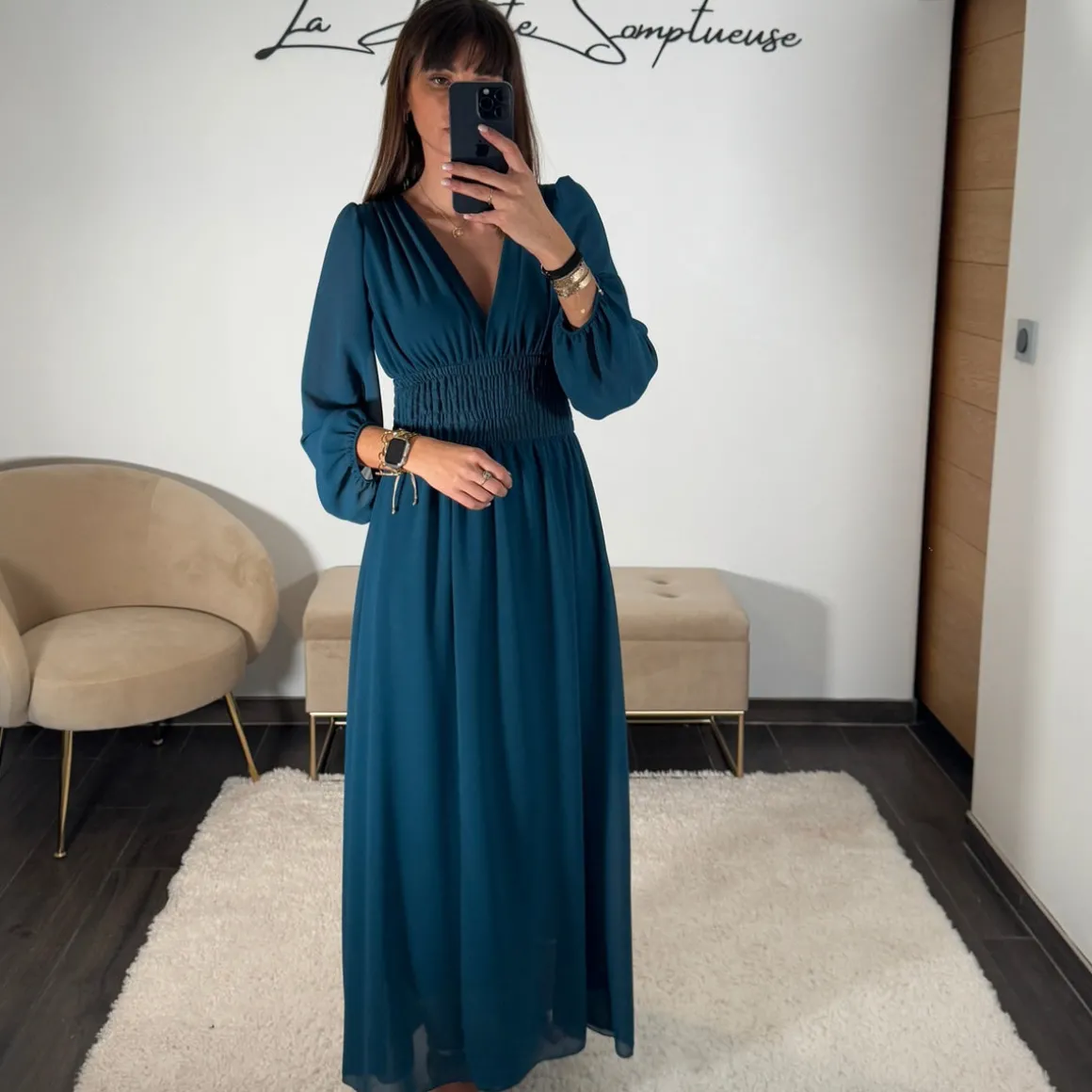 ROBE BLEUE FLUIDE MARTA