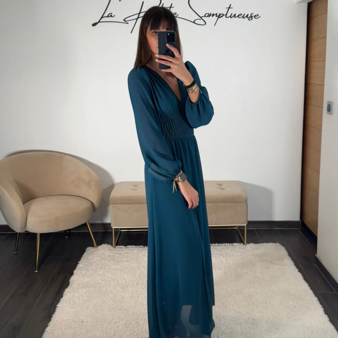 ROBE BLEUE FLUIDE MARTA