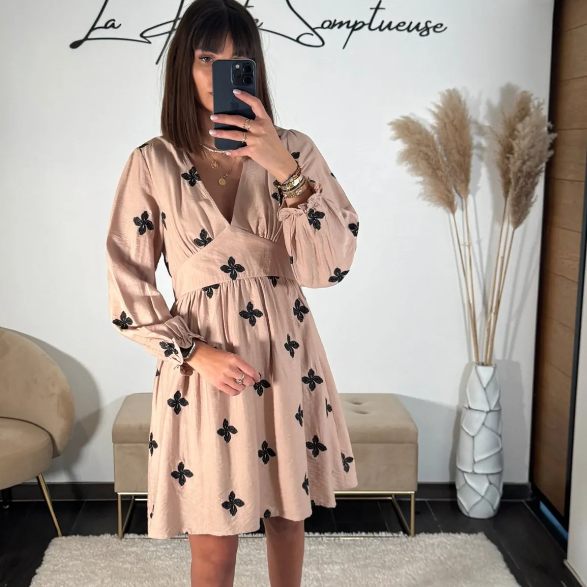 robe_camel_flowers_black_2.webp ROBE CAMEL FLOWERS BLACK