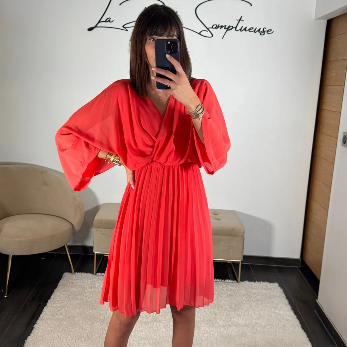 ROBE COURTE CORAIL ASTRID