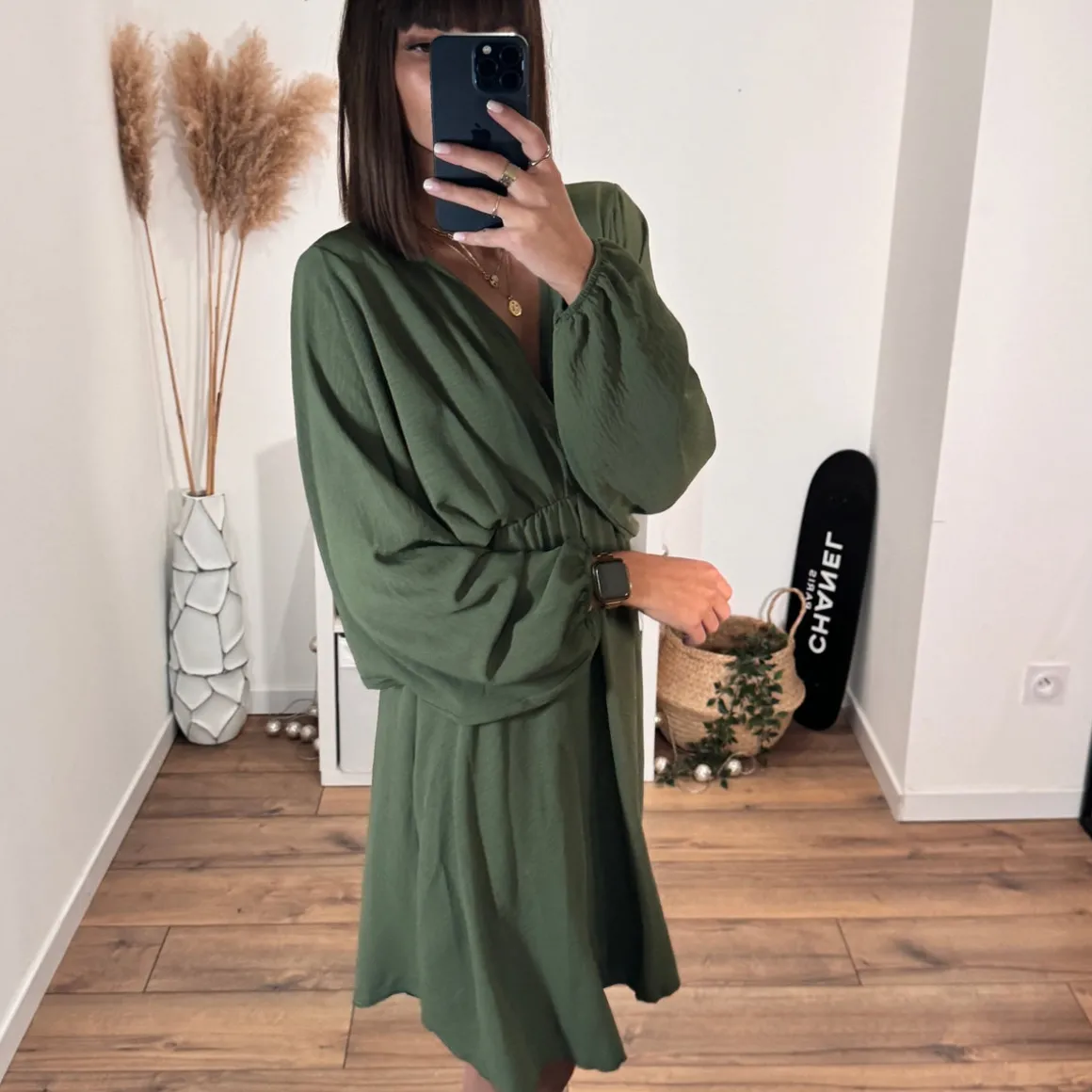 ROBE COURTE KAKI DOMITILLE