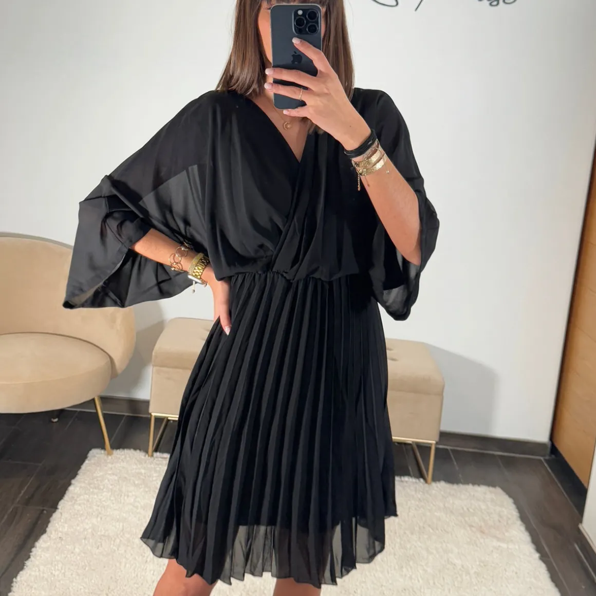 ROBE COURTE NOIRE ASTRID