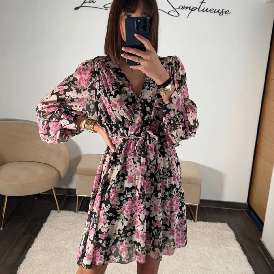 ROBE FLEURIE EVELYNE