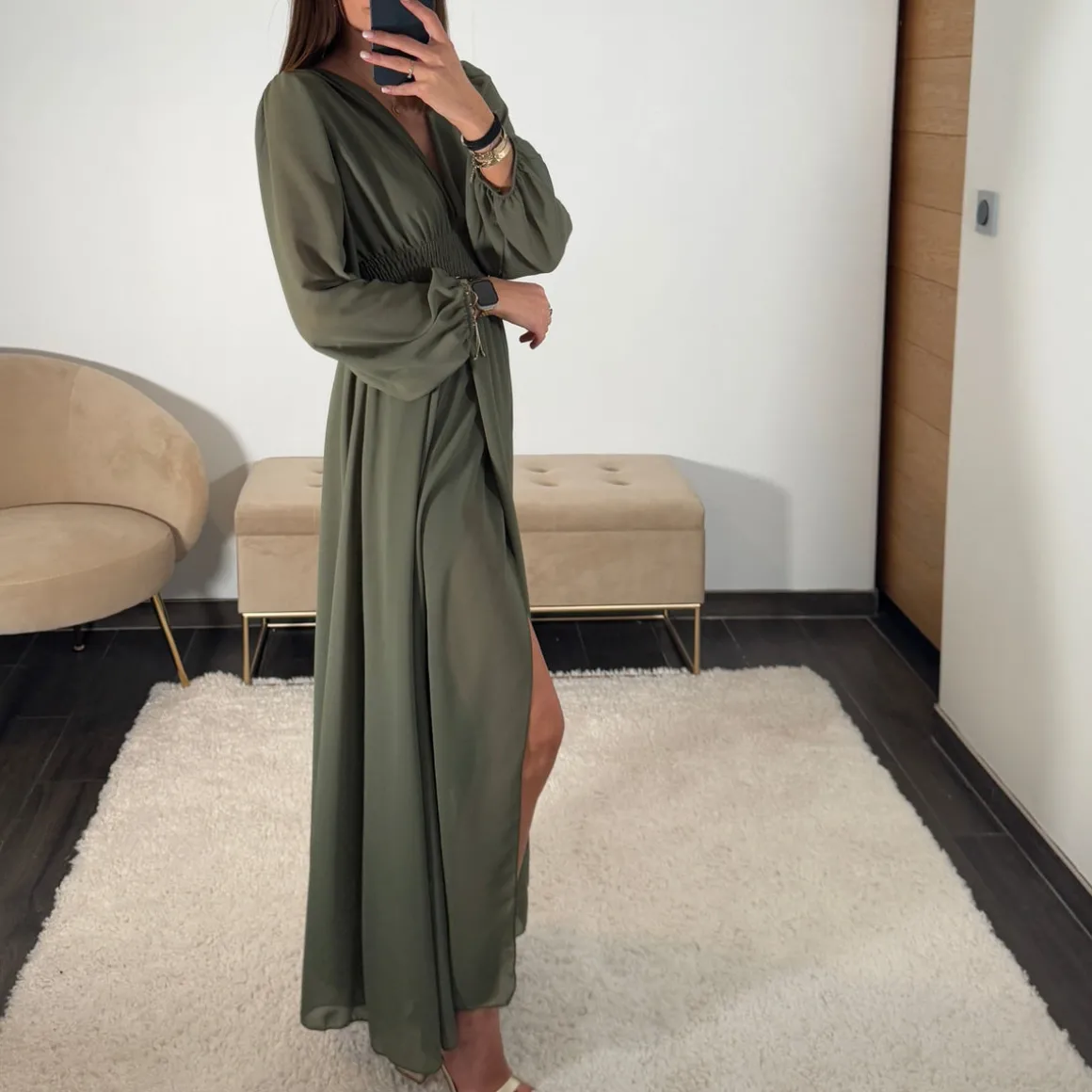 robe_kaki_fluide_marta_1.webp ROBE KAKI FLUIDE MARTA