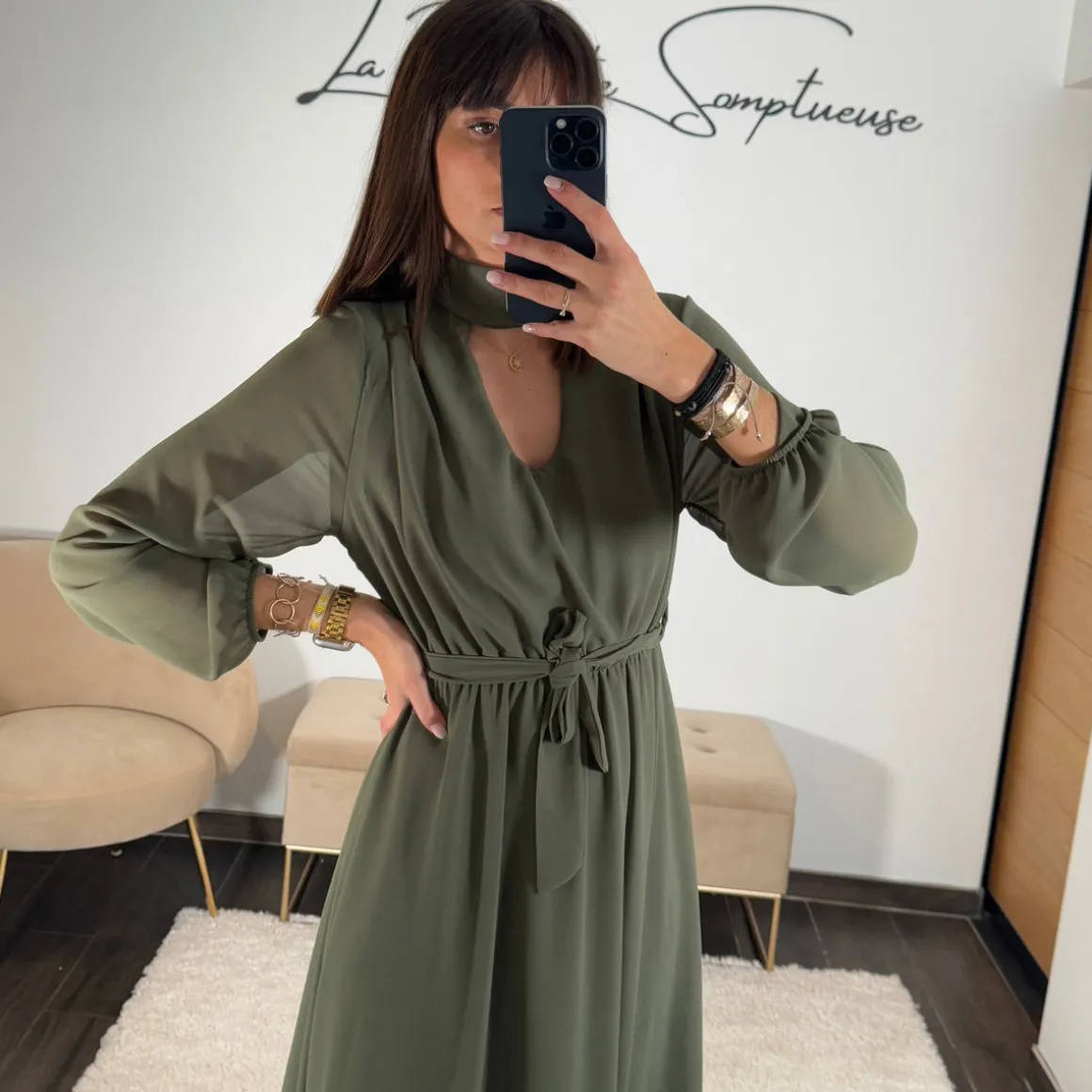 ROBE KAKI JOSEPHINE