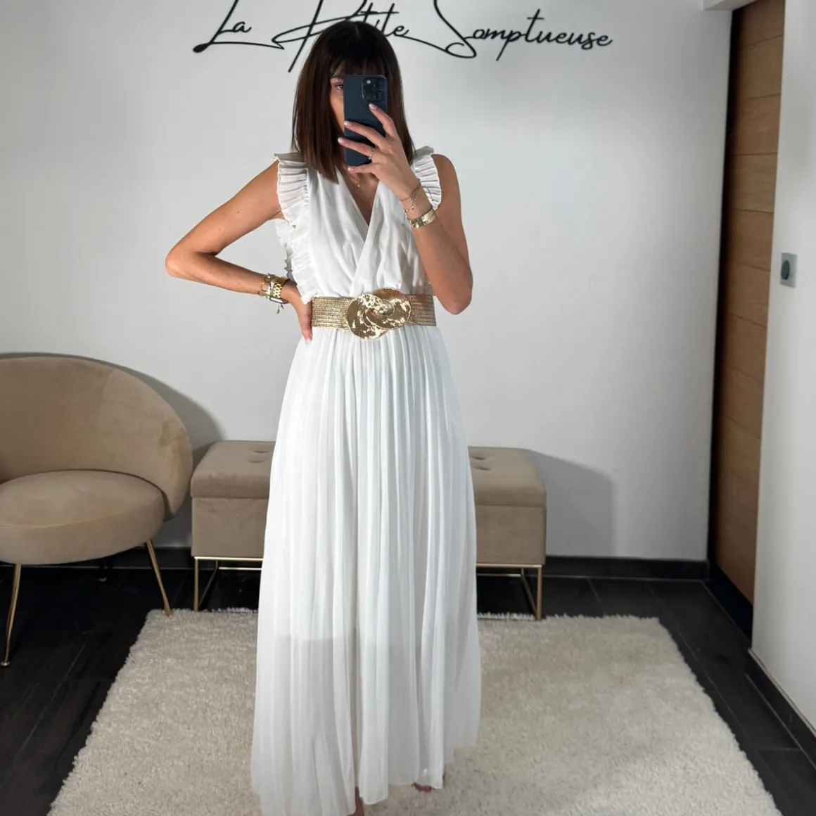 ROBE LONGUE BLANCHE GABRIELLE