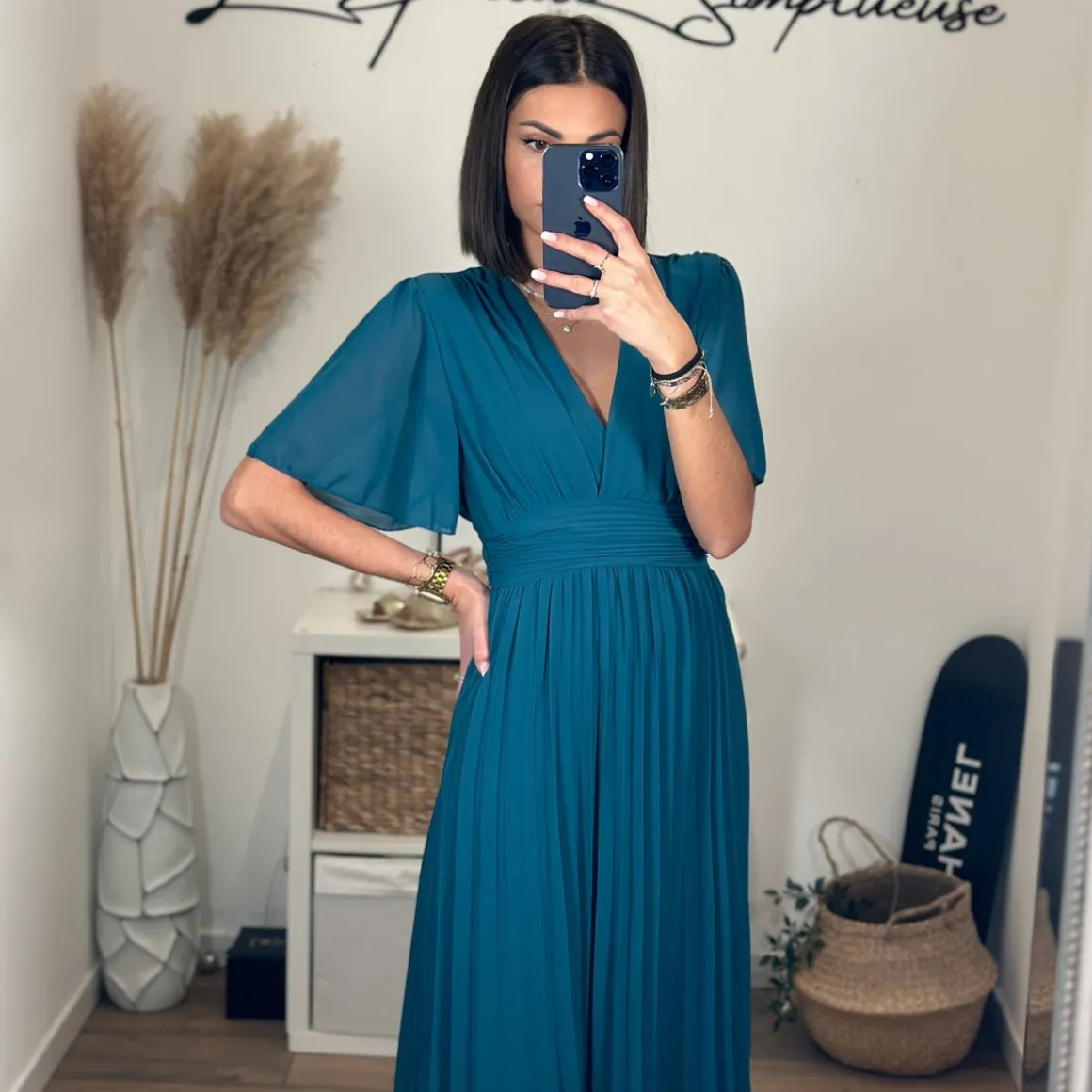 ROBE LONGUE BLEUE KARENE