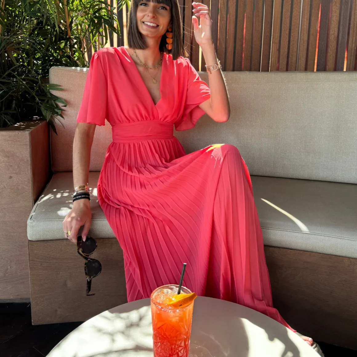 ROBE LONGUE CORAIL KARENE