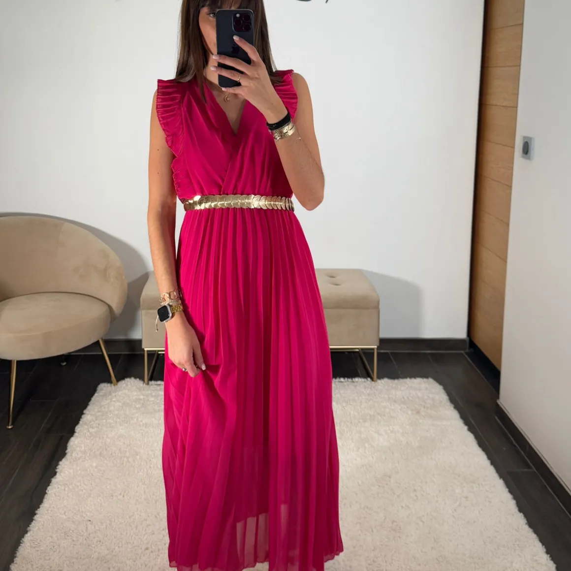 ROBE LONGUE FUCHSIA GABRIELLE