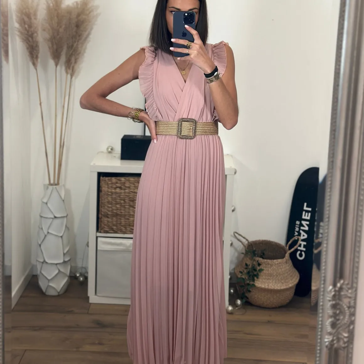 ROBE LONGUE ROSE GABRIELLE