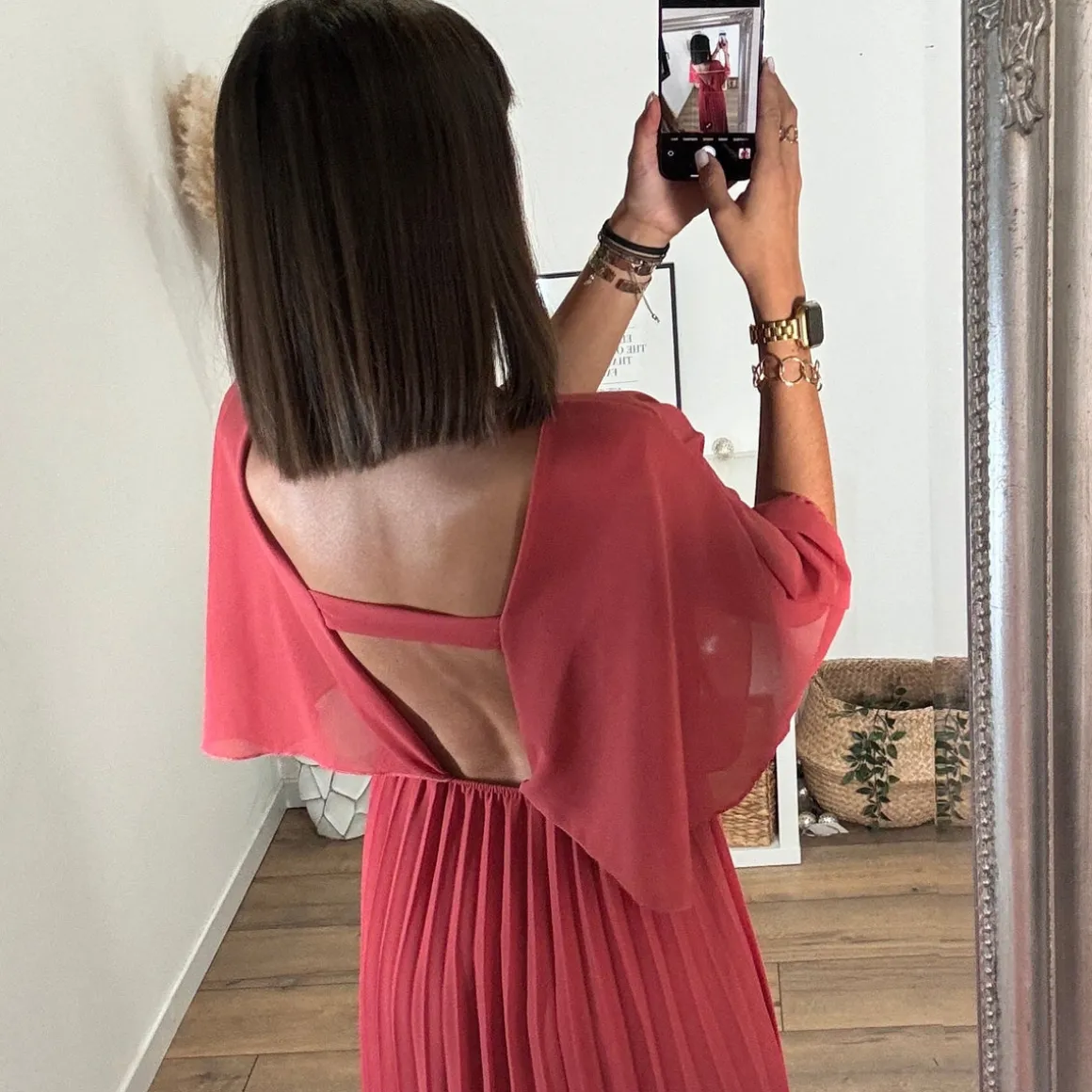 ROBE LONGUE TERRACOTTA/VIEUX ROSE JULIA