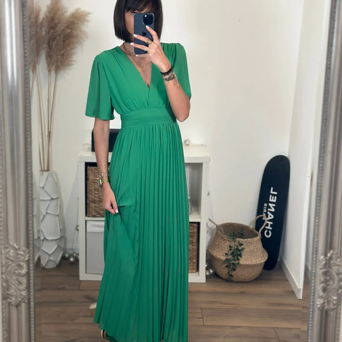 ROBE LONGUE VERTE KARENE