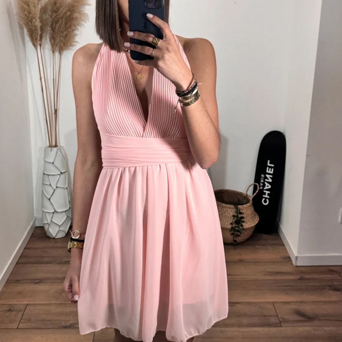 ROBE MULTIPOSITION COURTE ROSE ATHENA