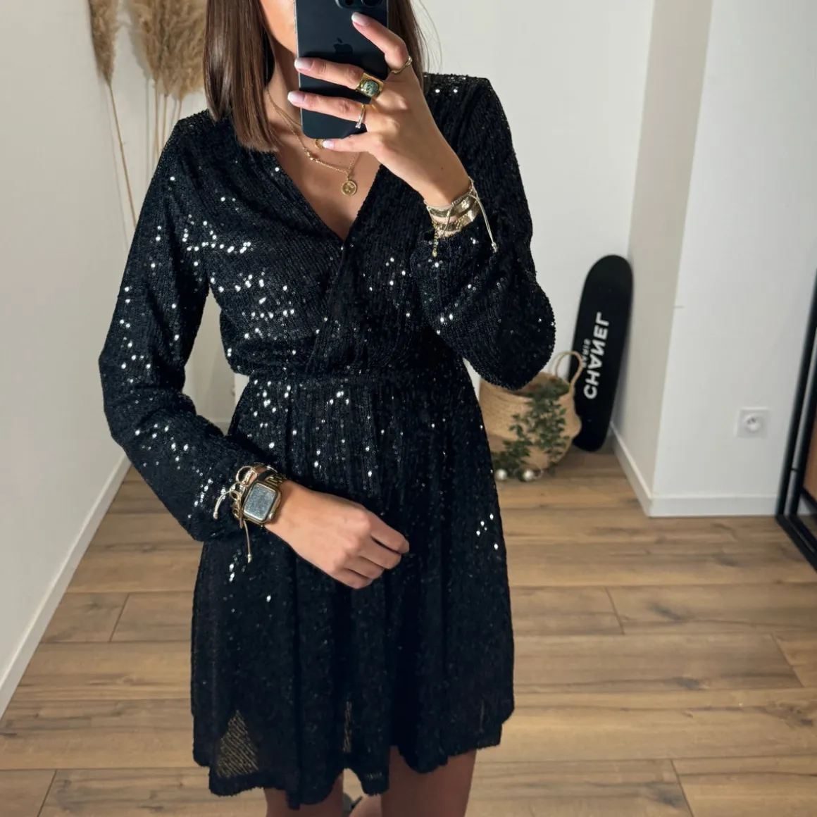 robe_noire_sequins_appoli_3.webp ROBE NOIRE SEQUINS APPOLINE