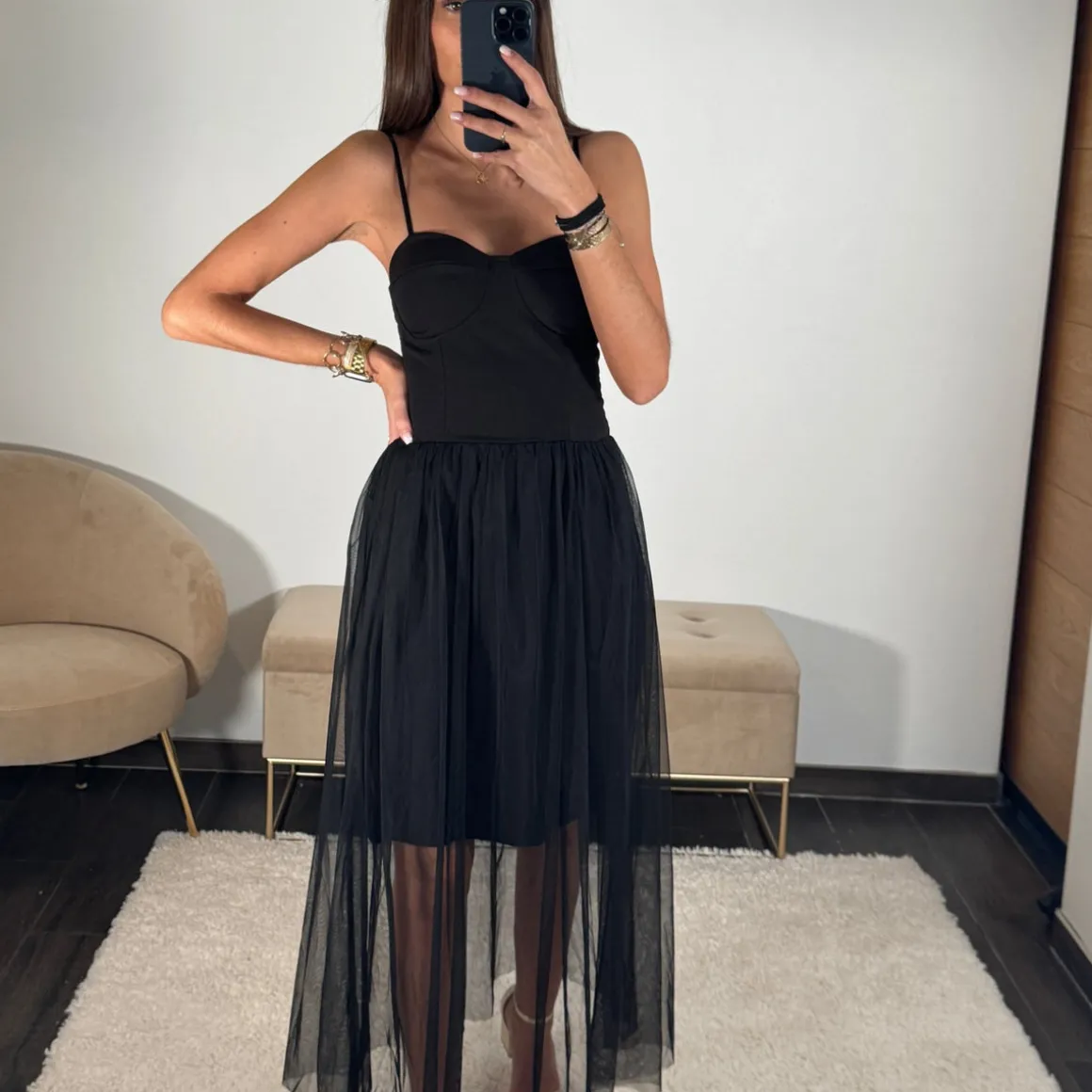 ROBE NOIRE TULLE ALICIA
