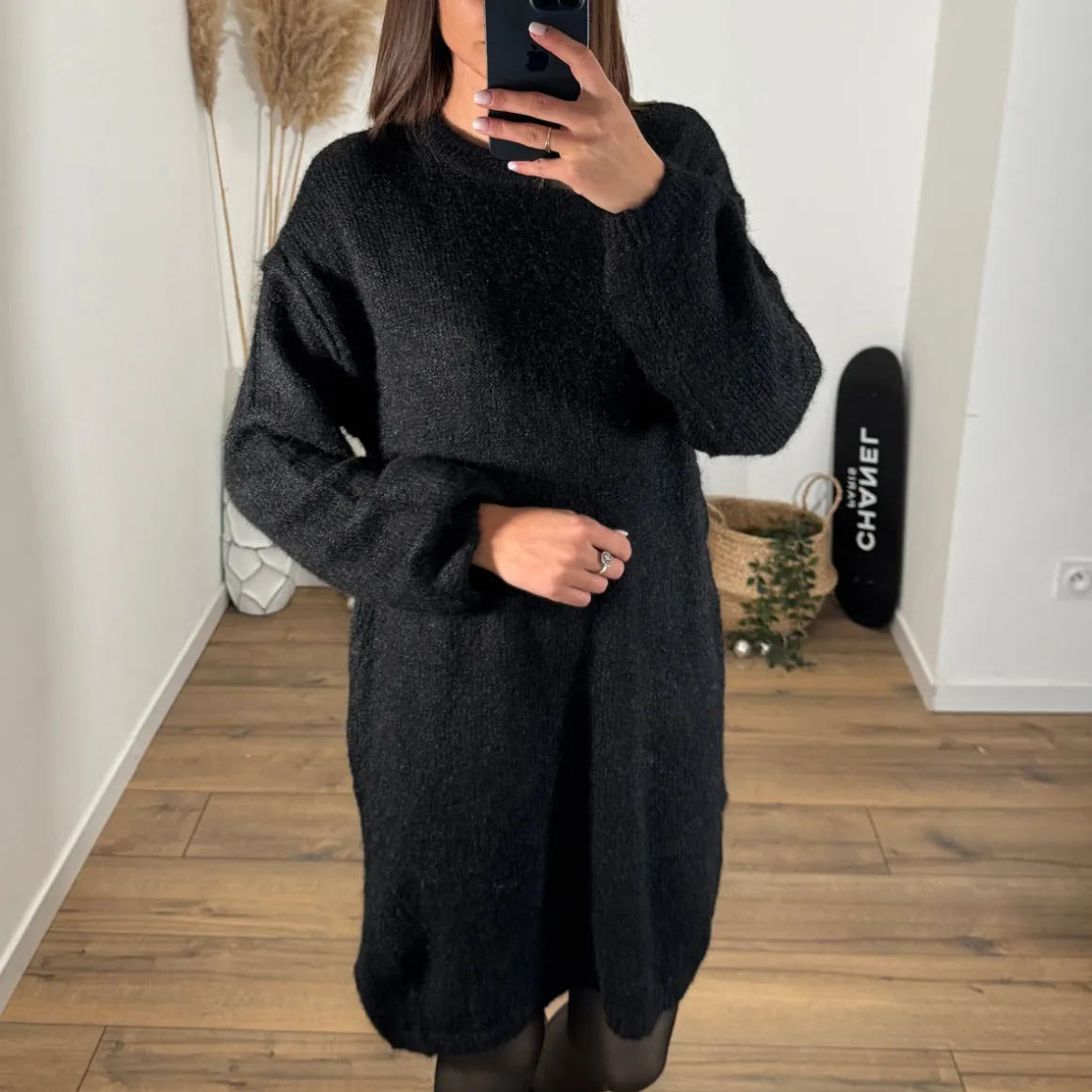ROBE PULL NOIRE ADELINE