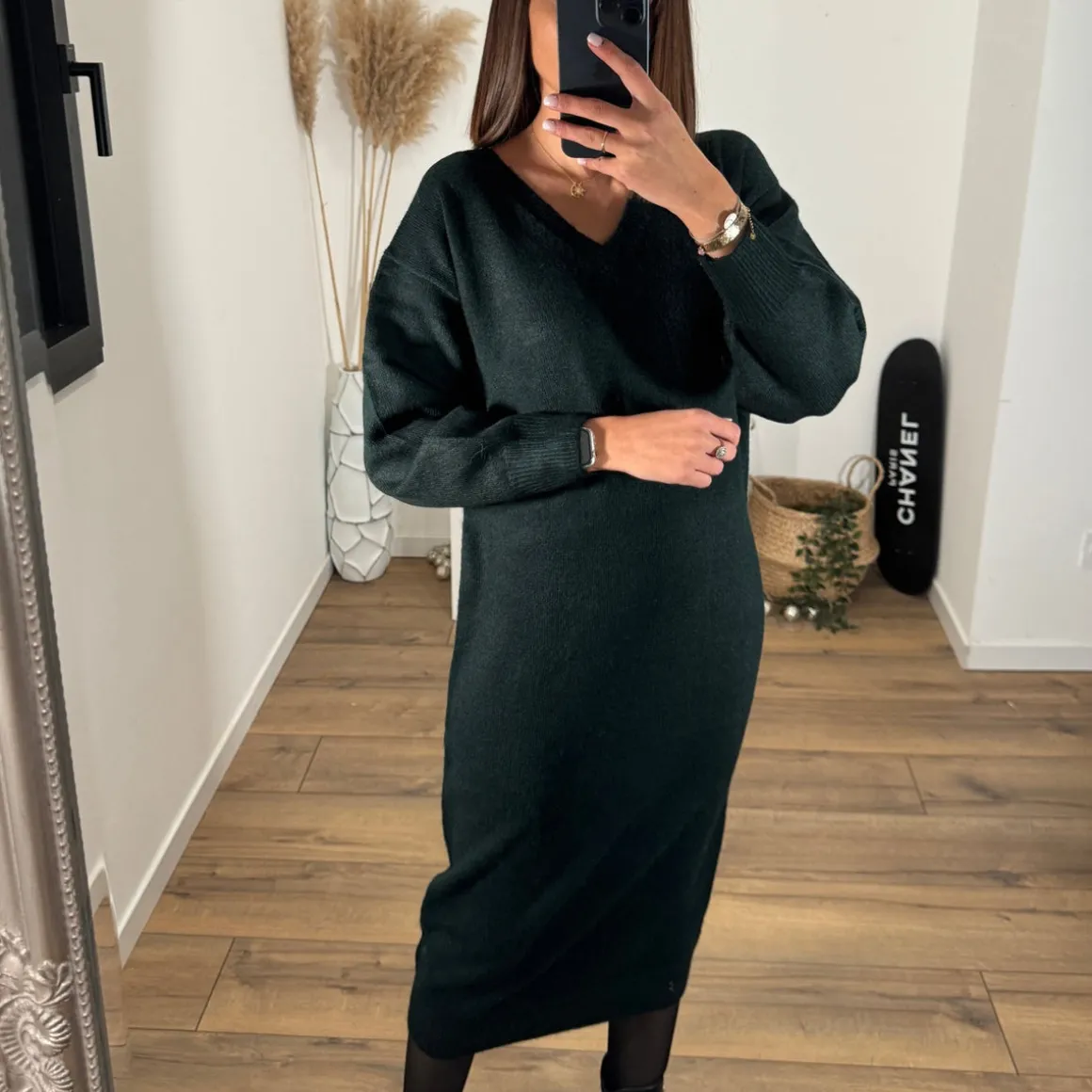 ROBE PULL VERT SAPIN SUZY