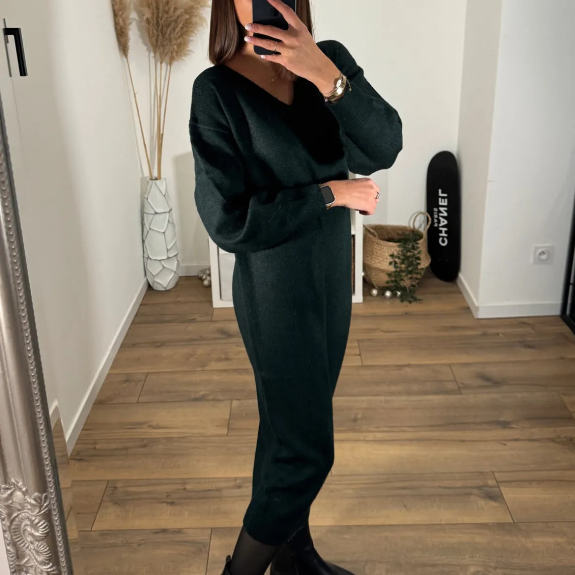 ROBE PULL VERT SAPIN SUZY