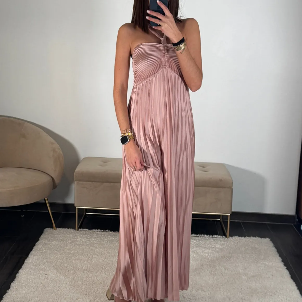 ROBE SATIN ROSE GLORIA