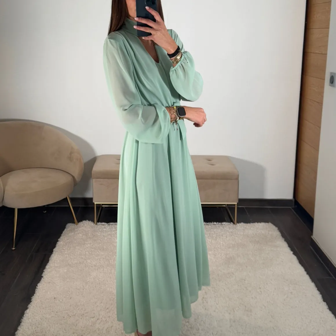 ROBE VERT D'EAU JOSEPHINE