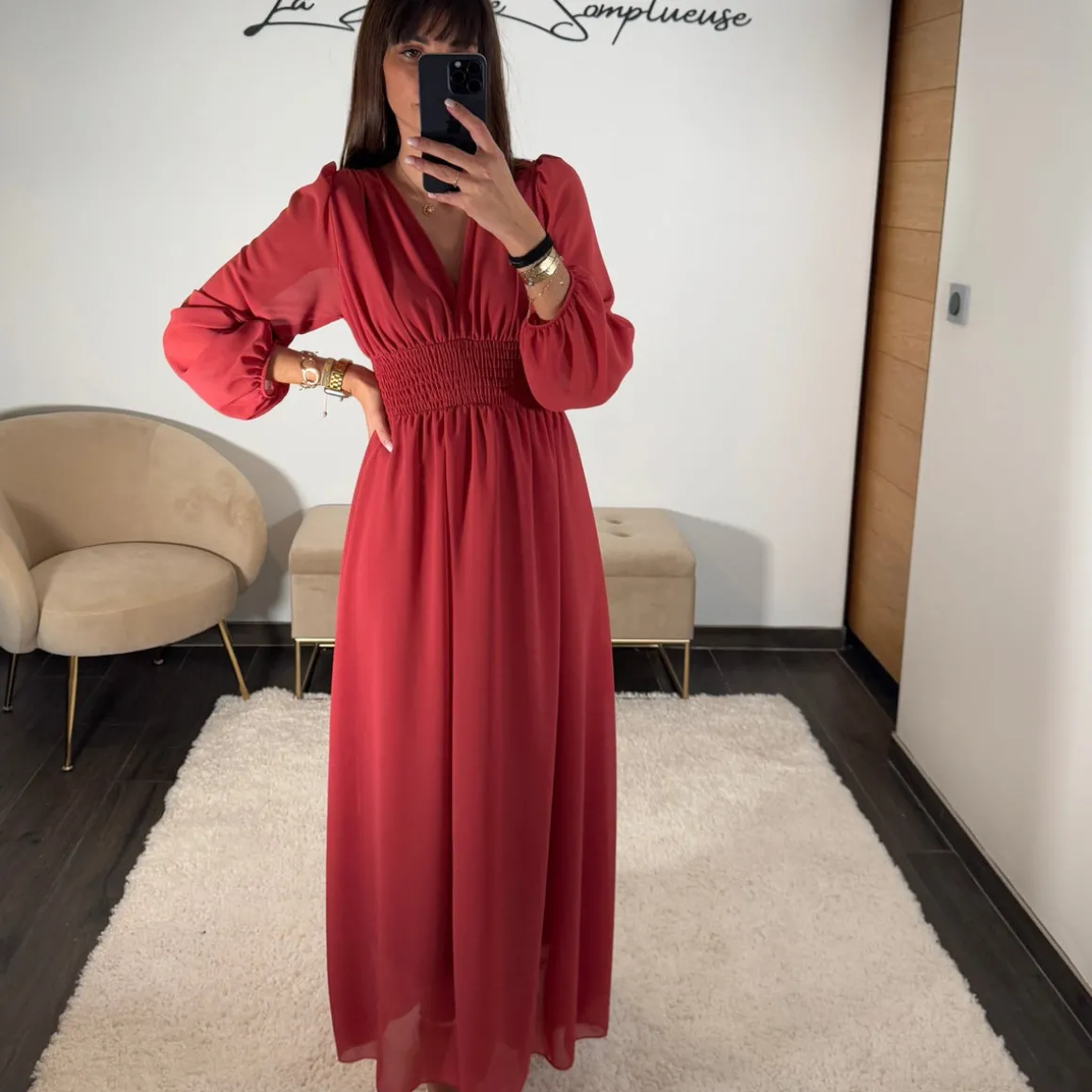 ROBE VIEUX ROSE FLUIDE MARTA